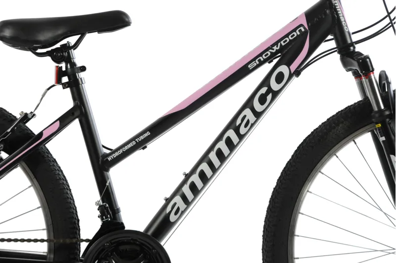 Ammaco Snowdon Mountain Bike Black and Pink-4